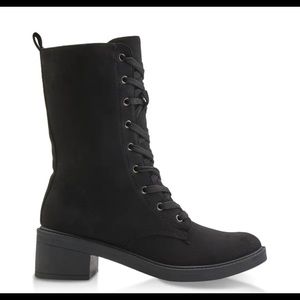 Rouge Suede combat boots